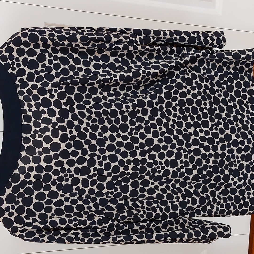 Susan Graver Black And White Top L Euc Sweetheart Neckline — image 3 of 8
